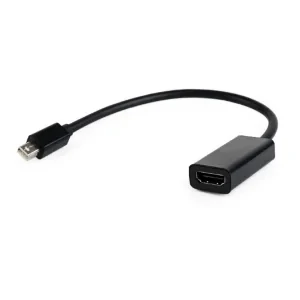CABLU video GEMBIRD, adaptor Mini-DisplayPort (T) la HDMI (M), 10cm, rezolutie maxima Full HD (1920 x 1080) la 60Hz, negru, &quot;A-mDPM-HDMIF-02&quot; (include TV 0.06 lei)