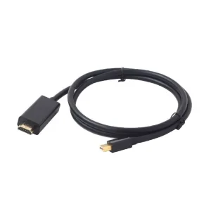 CABLU video GEMBIRD, adaptor Mini-DisplayPort (T) la HDMI (T), 1.8m, rezolutie maxima 4K UHD (3840 x 2160) la 30 Hz, negru, &quot;CC-mDP-HDMI-6&quot; (include TV 0.06 lei)