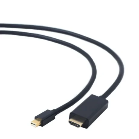 CABLU video GEMBIRD, adaptor Mini-DisplayPort (T) la HDMI (T), 1.8m, rezolutie maxima 4K UHD (3840 x 2160) la 30 Hz, negru, &quot;CC-mDP-HDMI-6&quot; (include TV 0.06 lei)