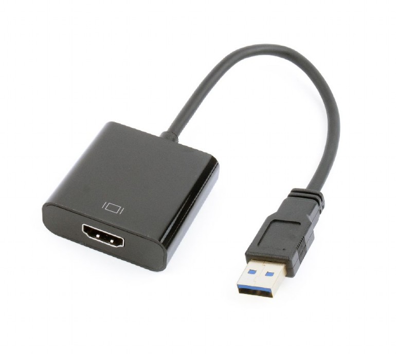 CABLU video GEMBIRD, adaptor USB 3.0 (T) la HDMI (M), 15cm, rezolutie maxima Full HD (1920 x 1080) la 60Hz, negru, "A-USB3-HDMI-02" (include TV 0.06 lei) thumb