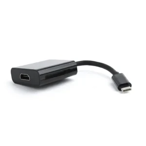 CABLU video GEMBIRD, adaptor USB 3.1 Type-C (T) la HDMI (M), 15cm, rezolutie maxima 4K UHD (3840 x 2160) la 30 Hz, negru, &quot;A-CM-HDMIF-01&quot; (include TV 0.06 lei)