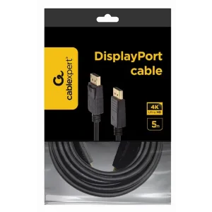 CABLU video GEMBIRD, DisplayPort (T) la DisplayPort (T), 5m, DD 1.2, rezolutie maxima 4K (3840 x 2160) la 60 Hz, negru, &quot;CC-DP2-5M&quot; (include TV 0.8lei)