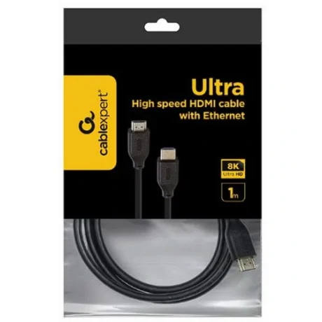 CABLU video GEMBIRD, HDMI (T) la HDMI (T), 3m, HDMI 2.1, conectori auriti, rezolutie maxima 8K (7680 x 4320) la 60 Hz, cupru, 8mm diam, negru, &quot;CC-HDMI8K-3M&quot; (include TV 0.18lei)