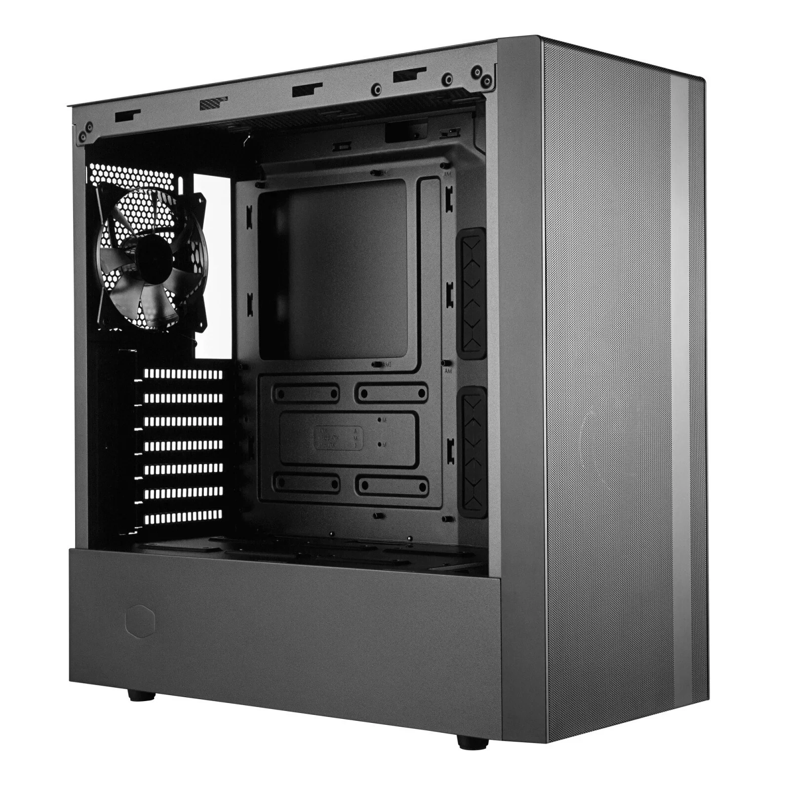 CARCASA Cooler Master, Middle Tower, ATX, &quot;MasterBox NR600&quot;, fara sursa, sticla securizata, 2 x fan, USB 3.0 x 2, Jack 3.5mm x 1, mesh , &quot;MCB-NR600-KGNN-S00&quot;