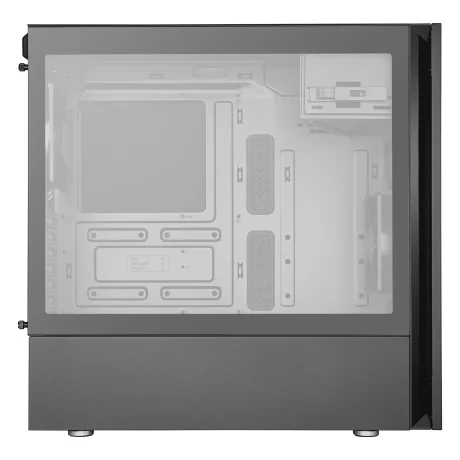 CARCASA Cooler Master, Middle Tower, ATX, "Silencio S600", fara sursa, sticla securizata, 2 x fan, USB 3.0 x 2, Jack 3.5mm x 1, card reader, mesh , "MCS-S600-KG5N-S00"