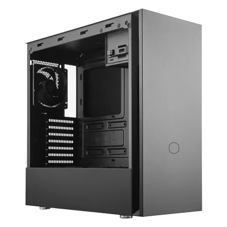 CARCASA Cooler Master, Middle Tower, ATX, "Silencio S600", fara sursa, sticla securizata, 2 x fan, USB 3.0 x 2, Jack 3.5mm x 1, card reader, mesh , "MCS-S600-KG5N-S00"