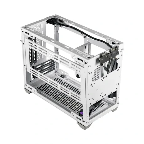 CARCASA Cooler Master, Mini Tower, mini ITX, "MasterBox NR200P White", fara sursa, sticla securizata, 2 x fan (SickleFlow), USB 3.0 x 2, Jack 3.5mm x 1, mesh, "MCB-NR200P-WGNN-S00"