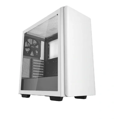 CARCASA DEEPCOOL CK500 WH, Middle Tower E-ATX, fara sursa, sticla securizata, 2 x 140mm, black fan, USB 3.0 x 2, USB 3.1 Type-C x 1, Jack 3.5mm x 1, &quot;R-CK500-WHNNE2-G-1&quot;