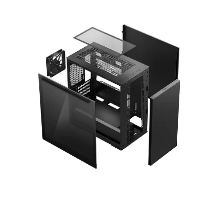 CARCASA DEEPCOOL MACUBE 110, Micro ATX, fara sursa, sticla securizata, 1 x fan, USB 3.0 x 2, Jack 3.5mm, mesh, "R-MACUBE110-BKNGM1N-G-1" thumb