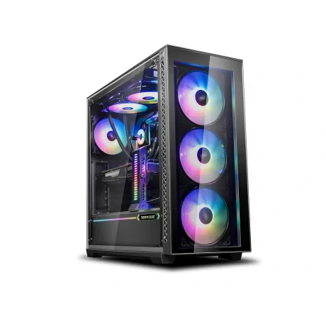 CARCASA DEEPCOOL MATREXX 70 ADD-RGB 3F, Middle Tower E-ATX, fara sursa, sticla securizata, 4 x fan, USB 2.0 x 1, USB 3.0 x 2, Jack 3.5mm x 2, mesh add RGB fan controller (inclusiv RGB) &quot;DP-ATX-MATREXX70-BKG0P-3F&quot;