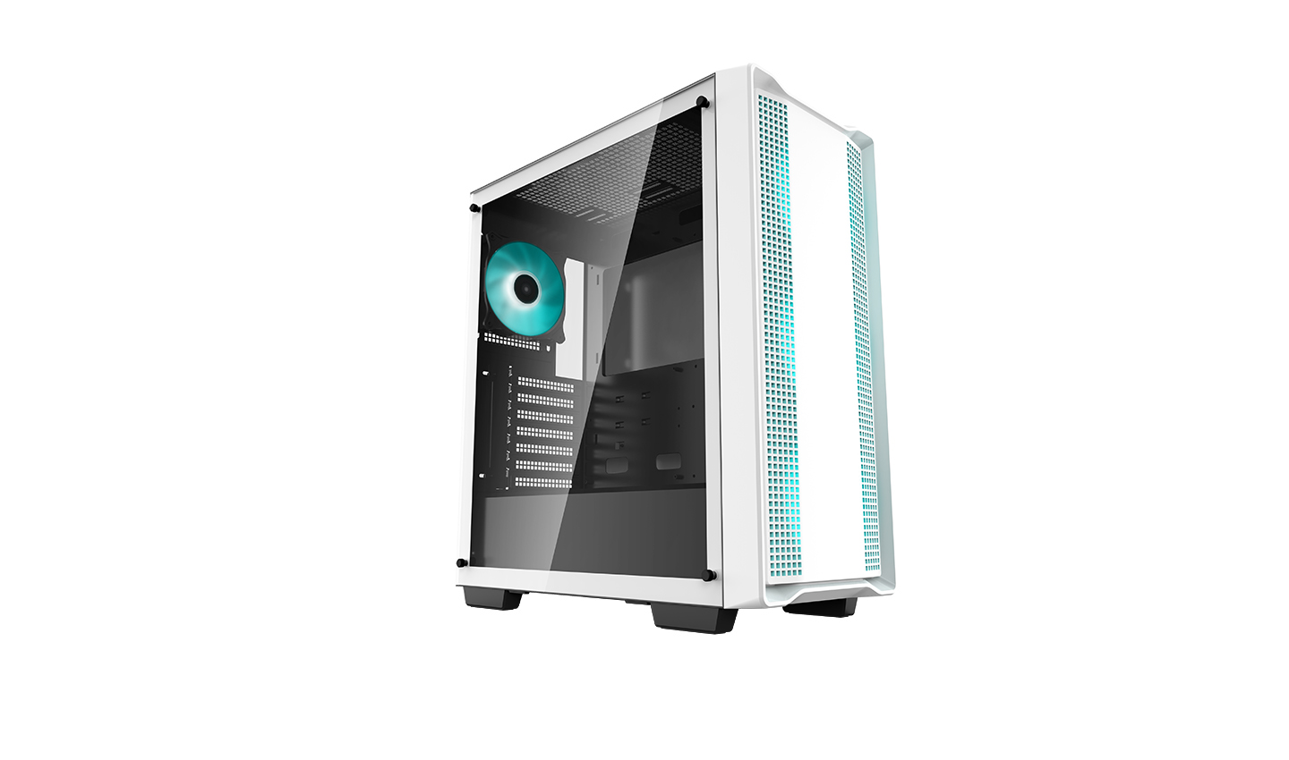 CARCASA DEEPCOOL, Middle Tower, ATX, fara sursa, sticla securizata, 4 x fan, USB 3.0 x 1, USB 2.0 x 1, Jack 3.5mm x 1, alb, "CC560 WH", "R-CC560-WHGAA4-G-1" thumb