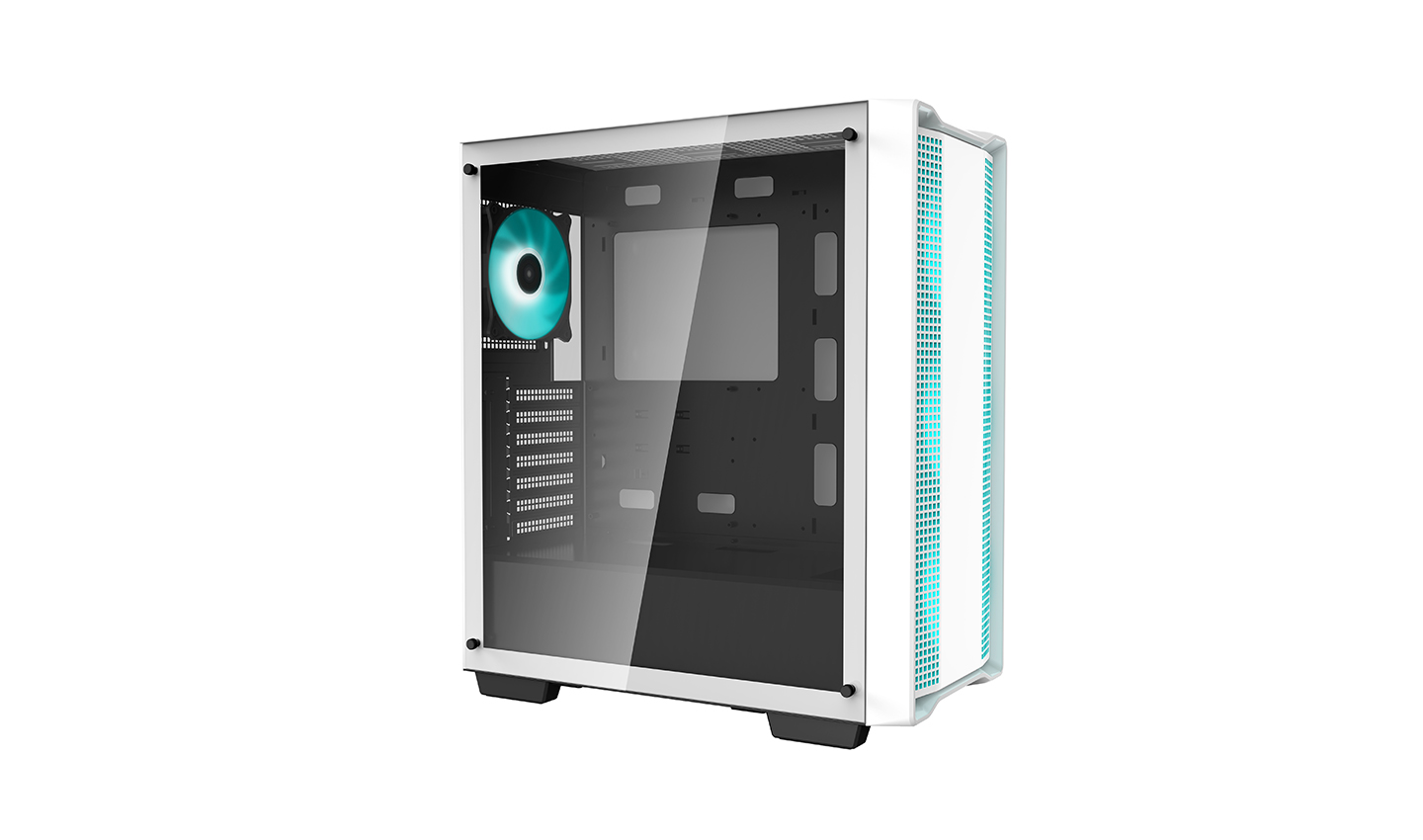CARCASA DEEPCOOL, Middle Tower, ATX, fara sursa, sticla securizata, 4 x fan, USB 3.0 x 1, USB 2.0 x 1, Jack 3.5mm x 1, alb, "CC560 WH", "R-CC560-WHGAA4-G-1" thumb