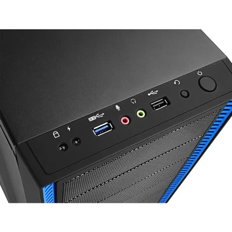 CARCASA DEEPCOOL, Middle Tower, ATX, "TESSERACT SW", fara sursa, plexiglas transparent, 2 x fan, USB 2.0 x 1, USB 3.0 x 1, Jack 3.5mm x 2, mesh , "DP-CCATX-TSRBKBL"