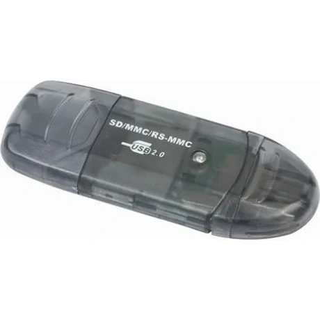 CARD READER extern GEMBIRD, interfata USB 2.0, citeste/scrie: SD, MMC, RS-MMC; plastic, negru-transparent, &quot;FD2-SD-1&quot; (include TV 0.03 lei)