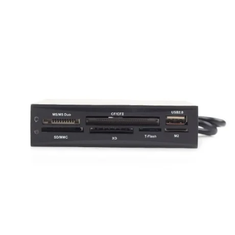 CARD READER intern GEMBIRD, interfata USB 2.0, citeste/scrie: SD, microSD, MMC, MS, XD, M2, CF; metalic, black &quot;FDI2-ALLIN1-02-B&quot; (include TV 0.18lei)