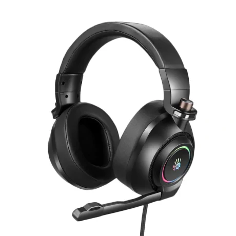 CASTI A4TECH Bloody gaming, cu fir, tip standard, utilizare multimedia (PC and more), microfon pe casca, 7.1 virtual sound, iluminare, negru, USB, &quot;G580&quot; (include TV 0.8lei)