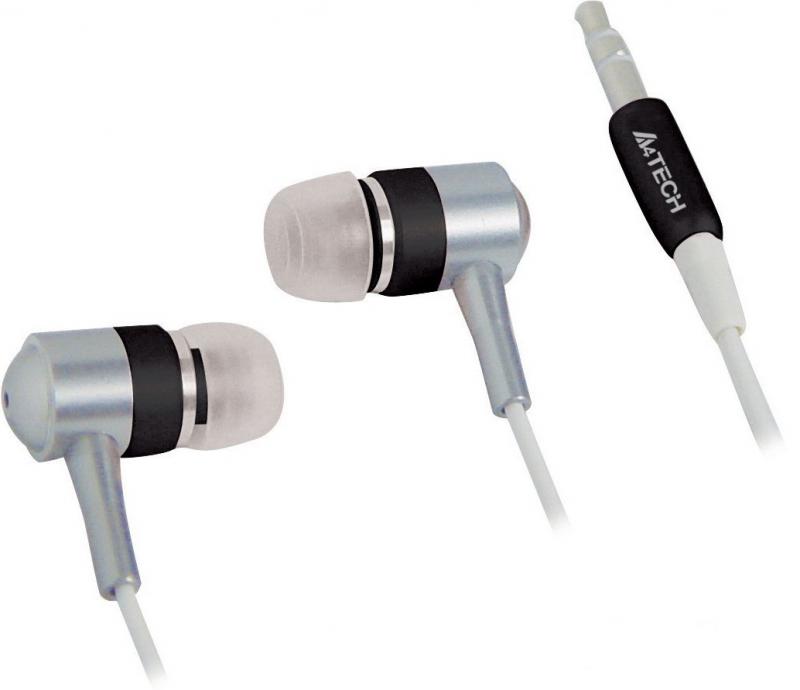 CASTI A4tech, "Metallic", cu fir, intraauriculare, utilizare MP3, smartphone (doar audio), microfon nu, conectare prin Jack 3.5 mm, negru, "MK-650-B", (include TV 0.18lei) thumb