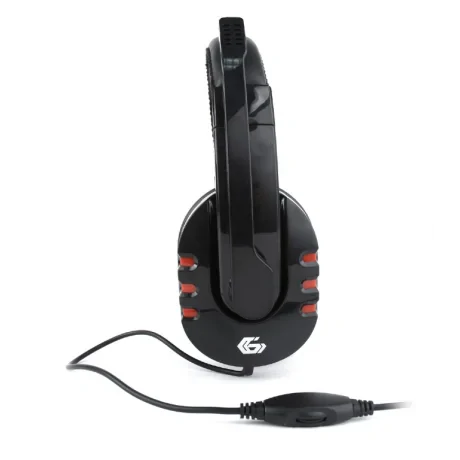 CASTI Gembird, cu fir, utilizare multimedia, microfon pe brat, conectare prin Jack 3.5 mm x 2, negru / rosu, &quot;GHS-402&quot;, (include TV 0.8lei)