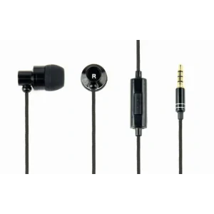 CASTI Gembird, &quot;Paris&quot;, cu fir, intraauriculare, pt smartphone, microfon pe fir, conectare prin Jack 3.5 mm, negru, &quot;MHS-EP-CDG-B&quot;, (include TV 0.18lei)