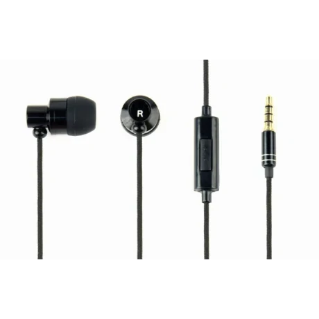 CASTI Gembird, &quot;Paris&quot;, cu fir, intraauriculare, pt smartphone, microfon pe fir, conectare prin Jack 3.5 mm, negru, &quot;MHS-EP-CDG-B&quot;, (include TV 0.18lei)
