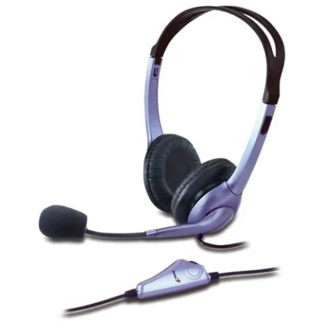 CASTI Genius, "HS-04S", cu fir, standard, utilizare multimedia, microfon pe brat, conectare prin Jack 3.5 mm, negru / argintiu, "31710156101", (include TV 0.8lei)