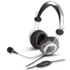 CASTI Genius, "HS-04SU", cu fir, standard, utilizare multimedia, microfon pe brat, noise canceling, conectare prin Jack 3.5 mm x 2, negru&amp;amp;argintiu, "31710045100", (include TV 0.8lei)