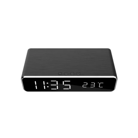 CEAS digital + ALIMENTATOR wireless GEMBIRD, display LCD ora/data/alarma/temperatura, black, &quot;DAC-WPC-01&quot; (include TV 0.8lei)