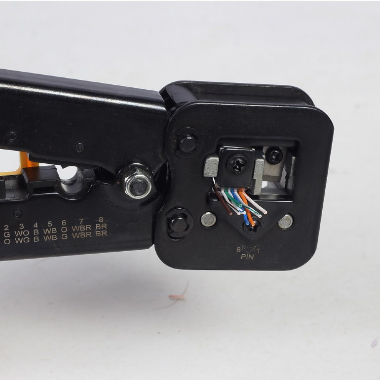 CLESTE sertizare mufe, GEMBIRD, functii: sertizare mufe, taiere cablu, compatibil pass-through conectori, "T-WC-05" thumb