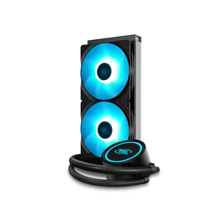 COOLER DEEPCOOL GAMMAXX L240 V2, skt. universal, racire cu lichid vent.120mm, x 2 1800rpm, LED RGB, (include TV 1.75 lei) "DP-H12RF-GL240V2"