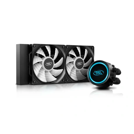 COOLER DEEPCOOL GAMMAXX L240 V2, skt. universal, racire cu lichid vent.120mm, x 2 1800rpm, LED RGB, (include TV 1.75 lei) "DP-H12RF-GL240V2"