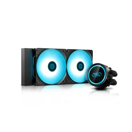 COOLER DEEPCOOL GAMMAXX L240 V2, skt. universal, racire cu lichid vent.120mm, x 2 1800rpm, LED RGB, (include TV 1.75 lei) "DP-H12RF-GL240V2"
