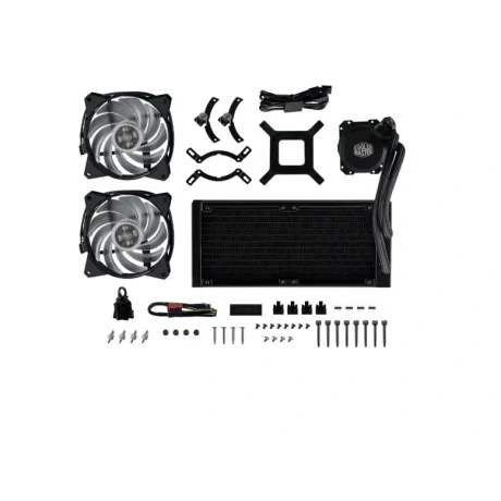 COOLERE Cooler Master MASTERLIQUID 240 Core, Patent Dual Chamber, 240mm Rad, Sickleflow 120 ARGB, ARGB Gen 2, 1-3 Splitter, &quot;MLW-D24M-A18PZ-R1&quot;