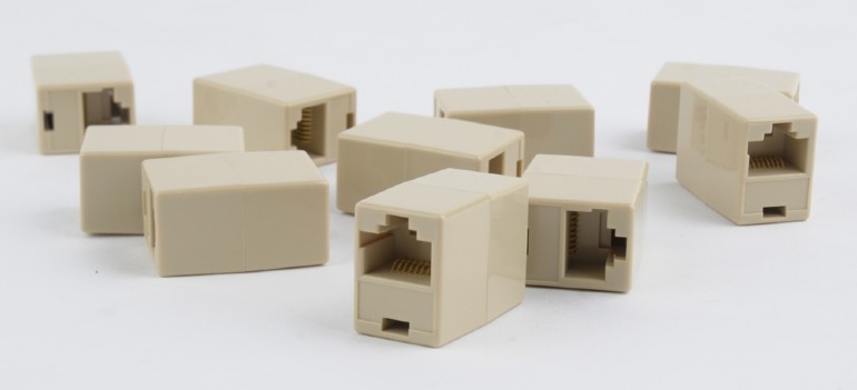 CUPLA RJ-45 GEMBIRD pt. cablu UTP, RJ-45 (M) x 2, plastic, 10 buc, "TA-350-10" thumb