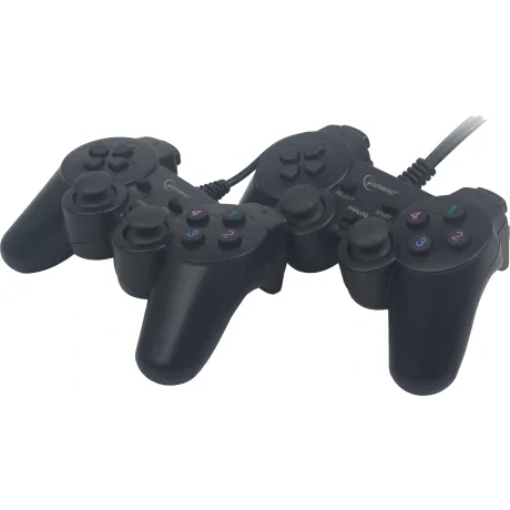 GAMEPAD cu fir GEMBIRD, 2x console, PC, USB, negru, &quot;JPD-UDV2-01&quot; (include TV 0.8lei)