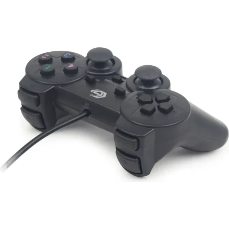 GAMEPAD cu fir GEMBIRD, 2x console, PC, USB, negru, &quot;JPD-UDV2-01&quot; (include TV 0.8lei)
