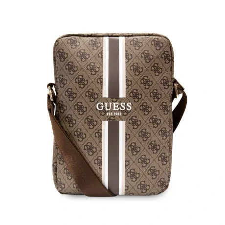 Geanta pentru tableta Guess PU 4G Printed Stripes 10 Inch Brown