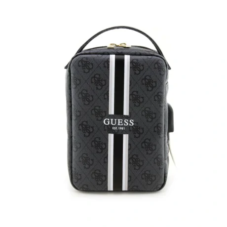 Geanta universala de calatorie Guess PU 4G Printed Stripes Black