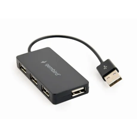 HUB extern GEMBIRD, porturi USB: USB 2.0 x 4, conectare prin USB 2.0, cablu 0.15 m, negru, &quot;UHB-U2P4-04&quot;  (include TV 0.8lei)