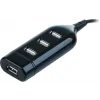 HUB extern GEMBIRD, porturi USB: USB 2.0 x 4, conectare prin USB 2.0, cablu 0.4 m, negru, &quot;UHB-CT02&quot;  (include TV 0.8lei)