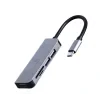 HUB extern GEMBIRD, porturi USB: USB 3.1 x 1, USB 2.0 x 2, conectare prin USB Type-C, suport SD / MicroSD, argintiu, &quot;UHB-CM-CRU3P1U2P2-01&quot;  (include TV 0.8lei)
