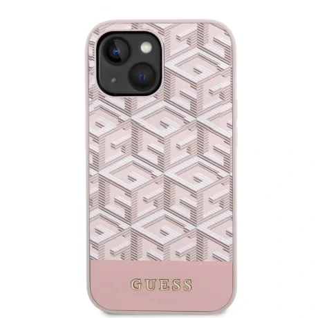 Husa Cover Guess PU G Cube MagSafe pentru iPhone 13 Pink