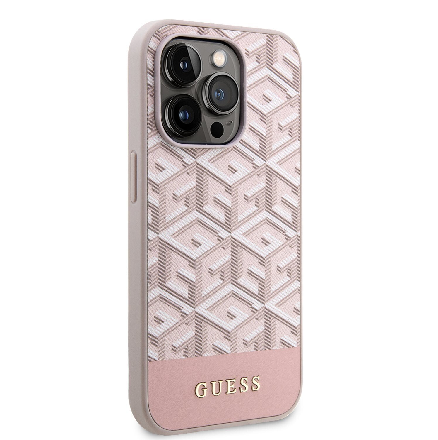 Husa Cover Guess PU G Cube MagSafe pentru iPhone 13 Pro Pink thumb