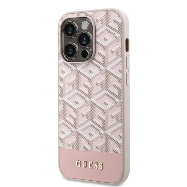 Husa Cover Guess PU G Cube MagSafe pentru iPhone 14  Pro Max Pink