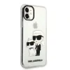 Husa Karl Lagerfeld IML Glitter Karl and Choupette NFT pentru iPhone 11 Transparent