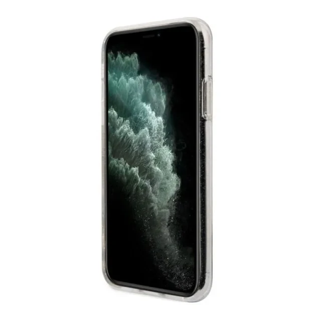 Husa Karl Lagerfeld IML Glitter Karl and Choupette NFT pentru iPhone 11 Transparent