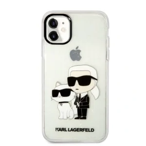 Husa Karl Lagerfeld IML Glitter Karl and Choupette NFT pentru iPhone 11 Transparent