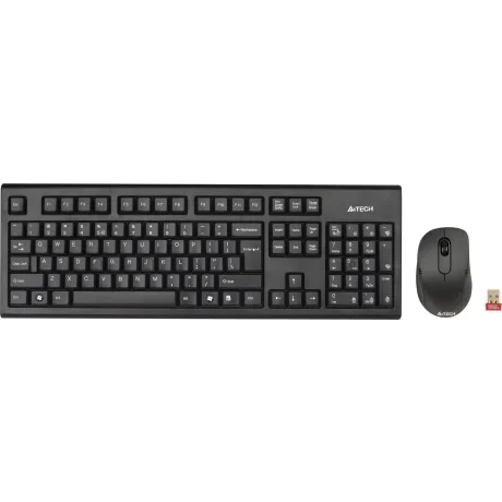 Kit TASTATURA si Mouse A4TECH, "GK-85+G3-630N", wireless, 104 taste format standard, mouse 1000dpi, 3/1 butoane, negru, "7100N" (include TV 0.8lei)