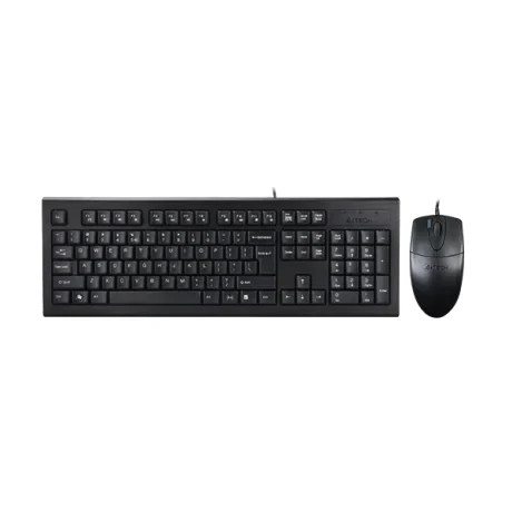Kit TASTATURA si Mouse A4TECH, &quot;KR-85+OP-620D&quot;, cu fir, 104 taste format standard, mouse 1000dpi, 4/1 butoane, negru, &quot;KR-8520D-USB&quot; (include TV 0.8lei)