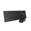 Kit TASTATURA si Mouse A4TECH, &quot;KR-85+OP-620D&quot;, cu fir, 104 taste format standard, mouse 1000dpi, 4/1 butoane, negru, &quot;KR-8520D-USB&quot; (include TV 0.8lei)