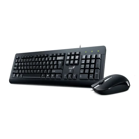 KIT wired GENIUS USB, tastatura 104 taste (concave) + mouse optic 1000dpi, 3 butoane, black, &quot;KM-160&quot; &quot;31330001413&quot;  (include TV 0.8lei)